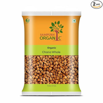 Sampurn Organic Black Chana Whole, Kala Chana 800 gms (2 Pack of 400gms)