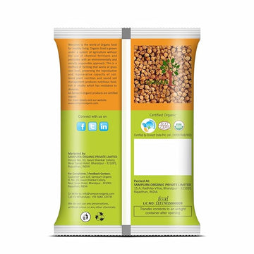 Sampurn Organic Black Chana Whole, Kala Chana 800 gms (2 Pack of 400gms)