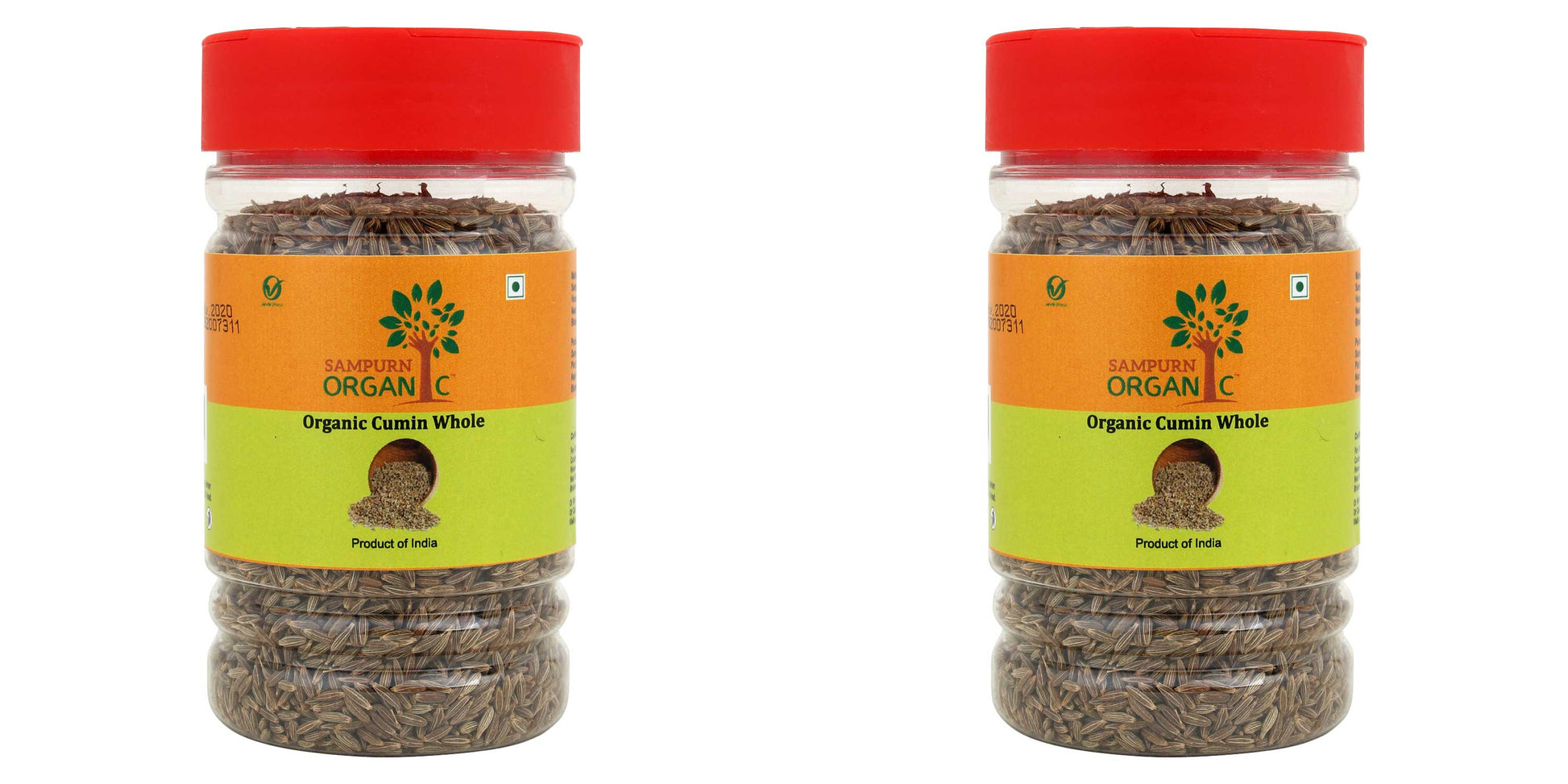 Sampurn Organic cumin seeds jeera whole seed jira jeera zeera powder edible sabut healthy pure natural green seed 200g combo pack for kitchen