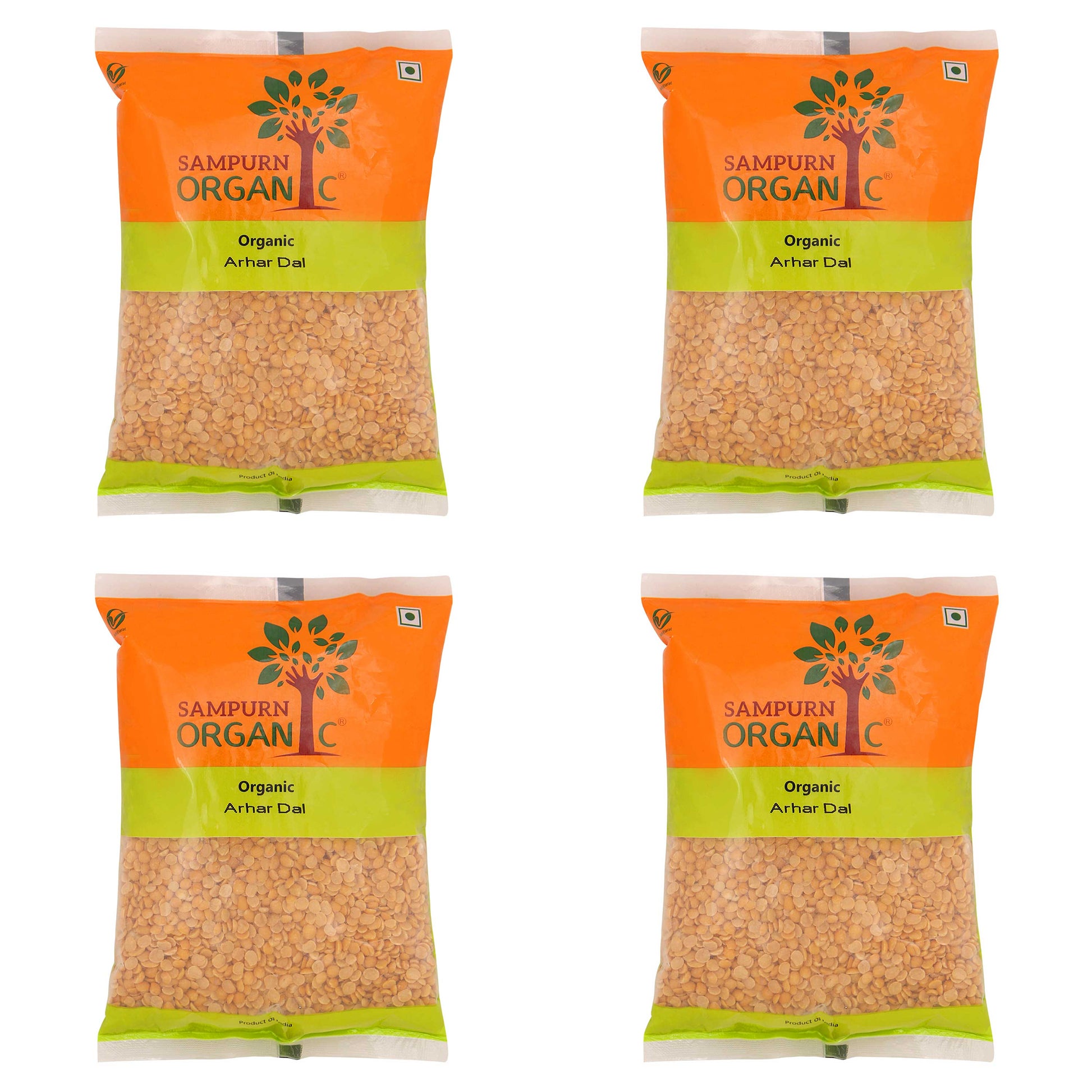 Sampurn Organic Arhar Dal Toor Dal Pigeon Peas Red gram filled with protein and fibre unpolished tur daal grocery tuar ki dal pulse green lentil beans yellow dal 500g combo pack 1 kg 2 kg arar dahl organic pulses protien