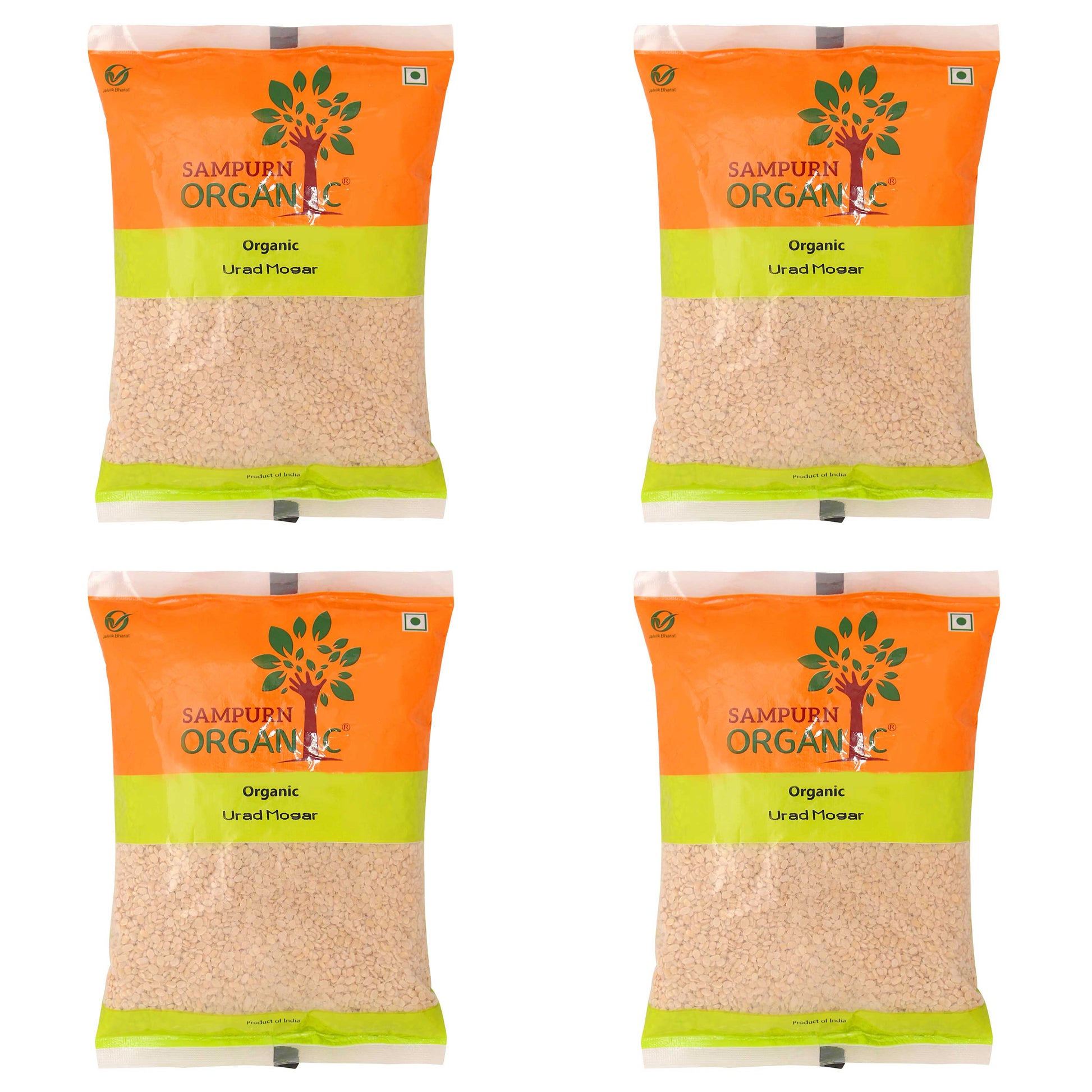 Sampurn Organic urad dal whole split white dhuli 1 kh 500g chilka fresh for papad and idli dosa natural vegan grains adad udat pulses urdal double horse black lentils black gram udid dal skinless bean