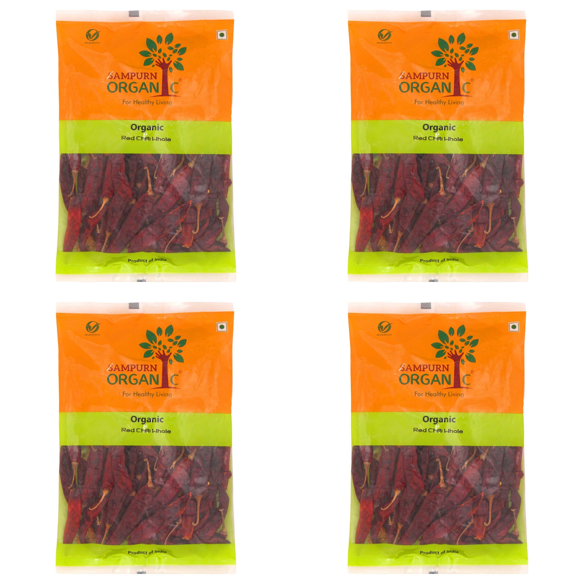 Sampurn Organic Red Chilli Whole,Red Chilli Whole, Dry red Chilli,,  Lal Mirch Sabut