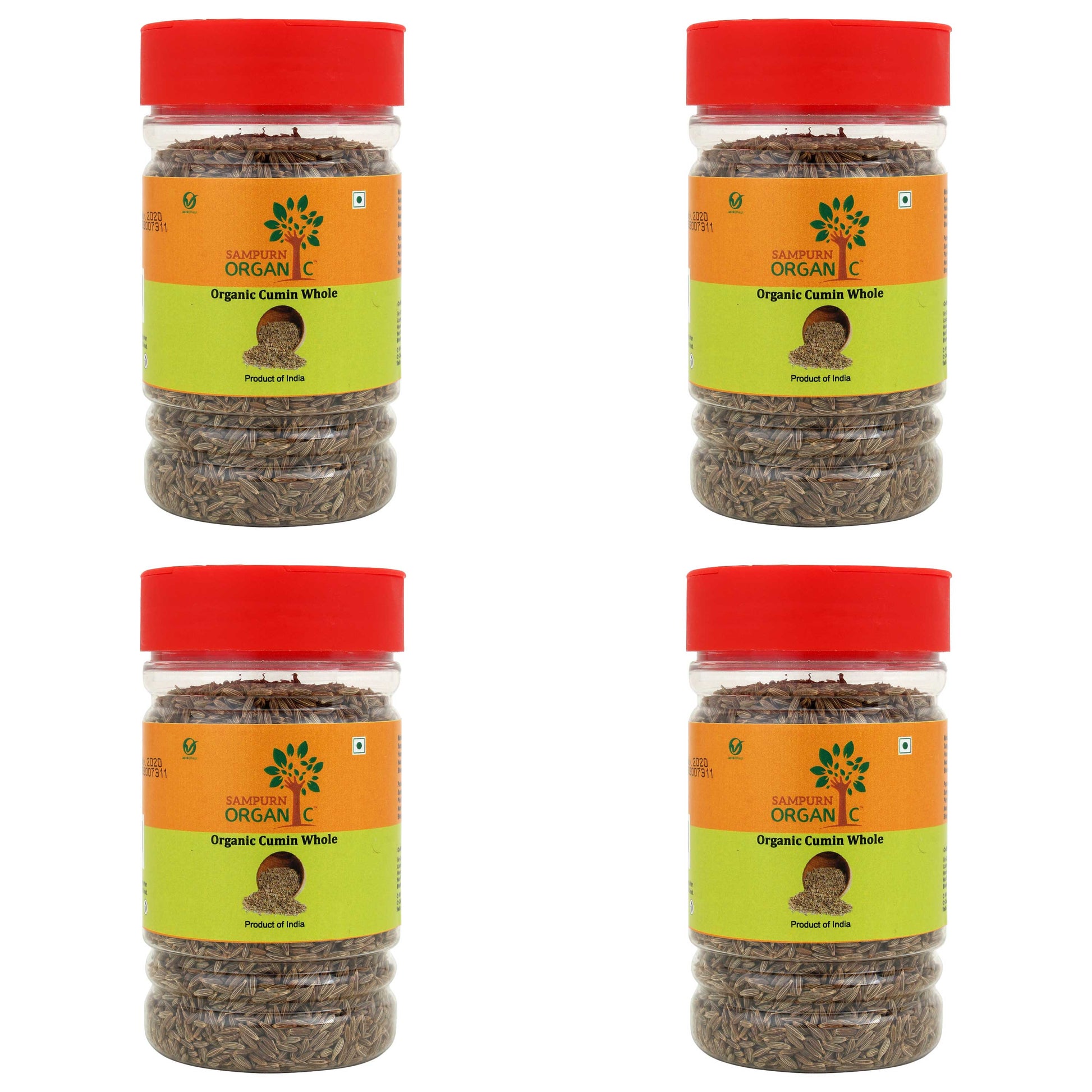 Sampurn Organic cumin seeds jeera whole seed jira jeera zeera powder edible sabut healthy pure natural green seed 200g combo pack for kitchen