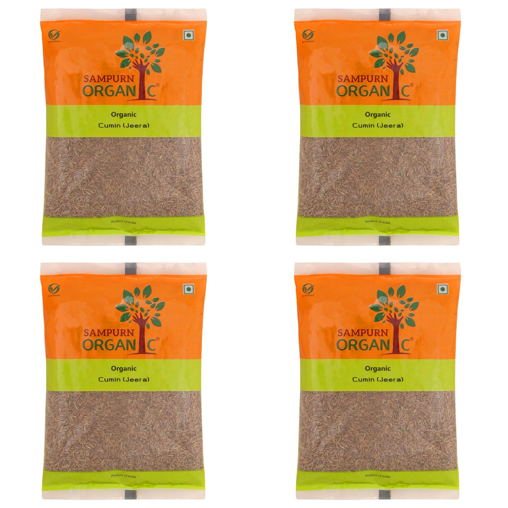 Sampurn Organic cumin seeds jeera whole seed jira jeera zeera powder edible sabut healthy pure natural green seed 200g combo pack for kitchen