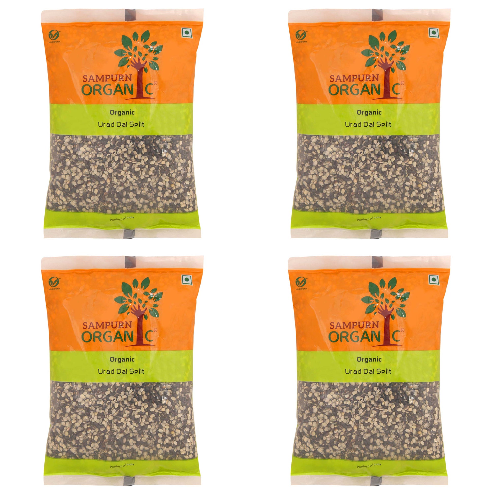 Sampurn Organic urad dal whole split white dhuli 1 kh 500g chilka fresh for papad and idli dosa natural vegan grains adad udat pulses urdal double horse black lentils black gram udid dal skinless bean