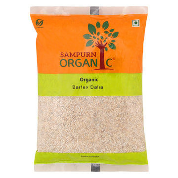 Sampurn organic barley dalia 500g combo pack 2 kg whole grain pearled barle natural barely daliya bulgur jwar bajra bareley flakes seeds dhalia dhaliya rava green grocery feed