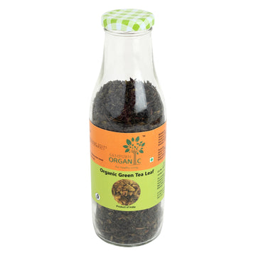Sampurn organic green tea darjeeling darjiling salimhills garden green tea leaves 200g and 1 kg for weight loss fast daily detox loose powder leaf caffeine free morning gerrn tea Tulsi ginger India