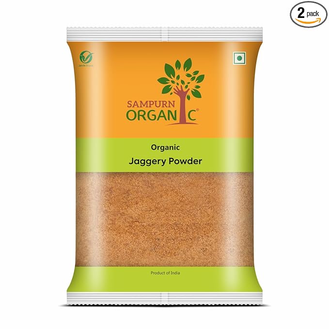 Sampurn Organic Jaggery Powder, Shakkar 800 Gms (2 Pack of 400 Gms)