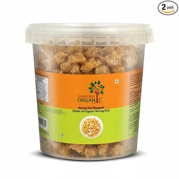 Sampurn Organic Moong Dal Mangodi Marwadi Badi 800 Grams (2 Pack of 400 Gms)