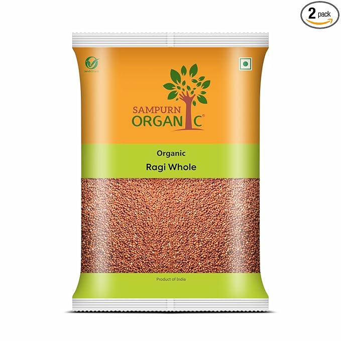 Sampurn Organic Ragi Whole 800 Gms (2 Pack of 400Gms)