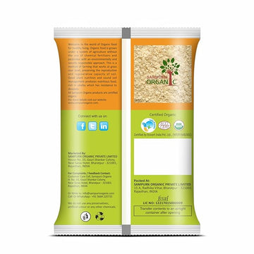 Sampurn Organic Gram Flour 100% Chana Besan 800 Gms (2 Pack of 400gms Each)