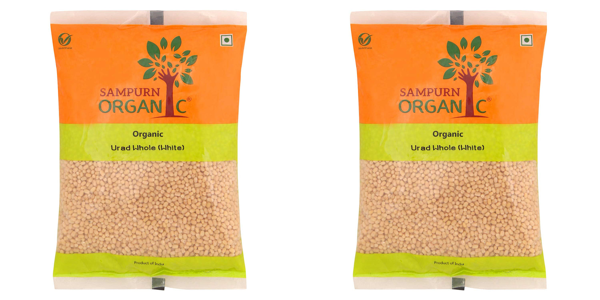 Sampurn Organic urad dal whole split white dhuli 1 kh 500g chilka fresh for papad and idli dosa natural vegan grains adad udat pulses urdal double horse black lentils black gram udid dal skinless bean