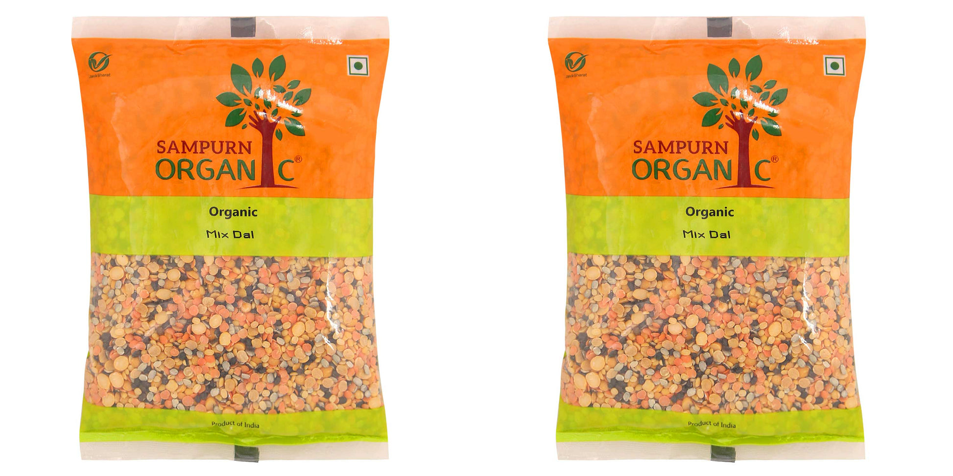 Sampurn Organic Mix dal. This pure,organmix dal is protein rich and is used to prepare panch ratna dal. Health Benefits: Rich in dietary fibre, low in cholesterol 