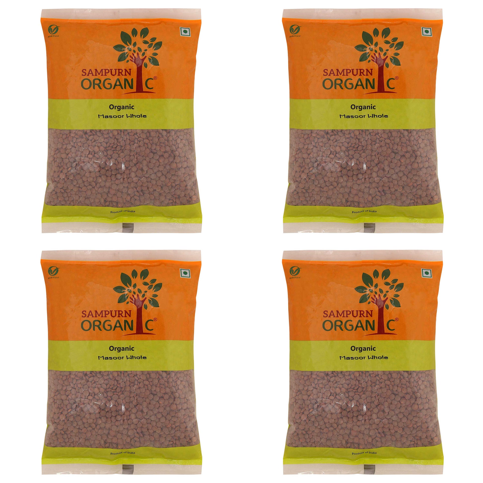 Sampurn organic masoor dal red dahl lal malka musur mansoor whole masuri dal musur massor dal for cooking healthy living 500g combo pack Split pulses whole