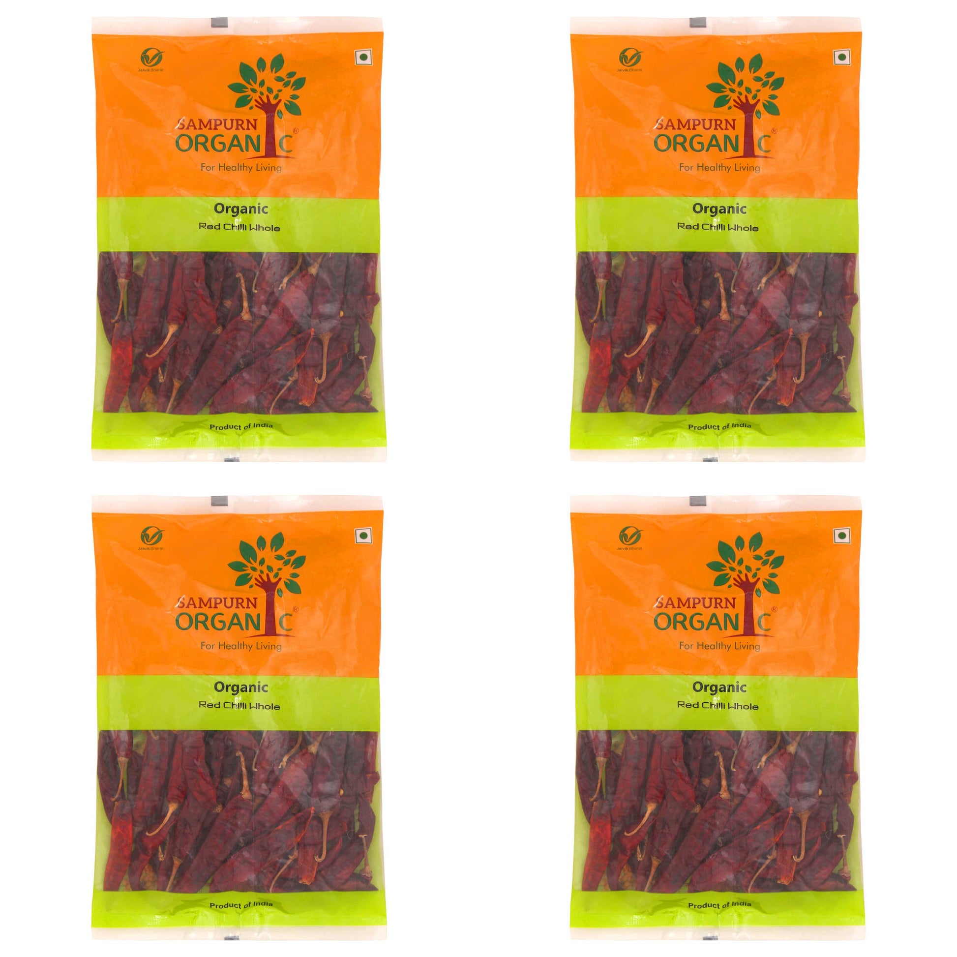 Sampurn Organic Red Chilli Whole,Red Chilli Whole, Dry red Chilli,,  Lal Mirch Sabut