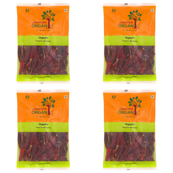 Sampurn Organic Red Chilli Whole,Red Chilli Whole, Dry red Chilli,,  Lal Mirch Sabut