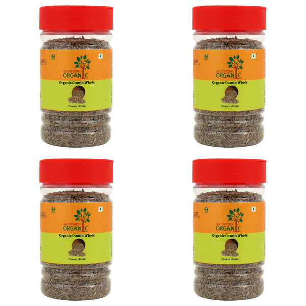 Sampurn Organic cumin seeds jeera whole seed jira jeera zeera powder edible sabut healthy pure natural green seed 200g combo pack for kitchen