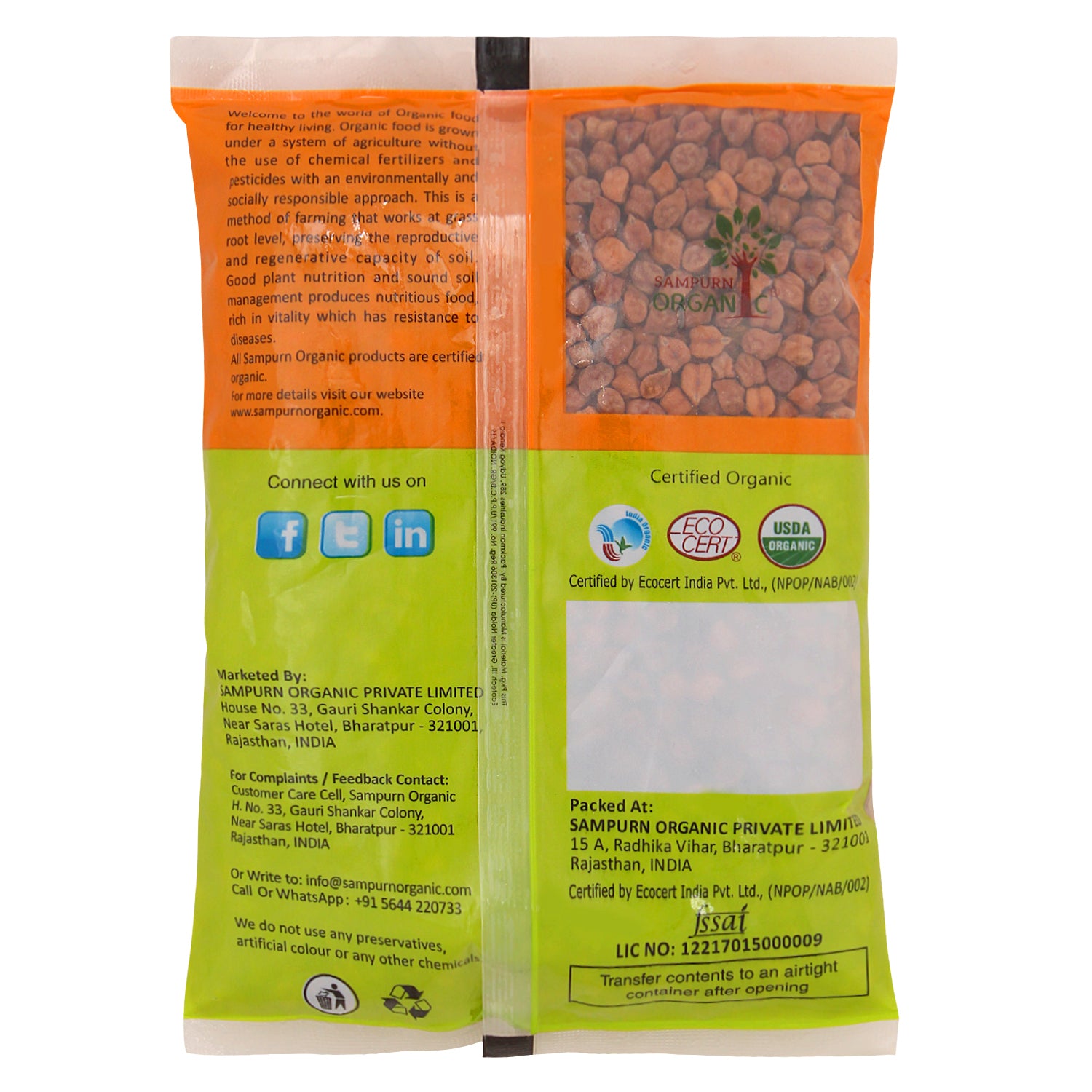 Sampurn Organic kabuli chana namkeen 500 gm 1 kg combo pack unpolished natural yellow roasted daal chhole channa pulses dal500g chickpeas lentils chick peas curry nutrition recipe split bengal gram whole flour pulses