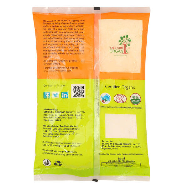Sampurn organic besan aata flour gram fluor 500g combo pack basen basin fresh powder for face chana bengal gram grocery for laddu chickpea gluten free pulses