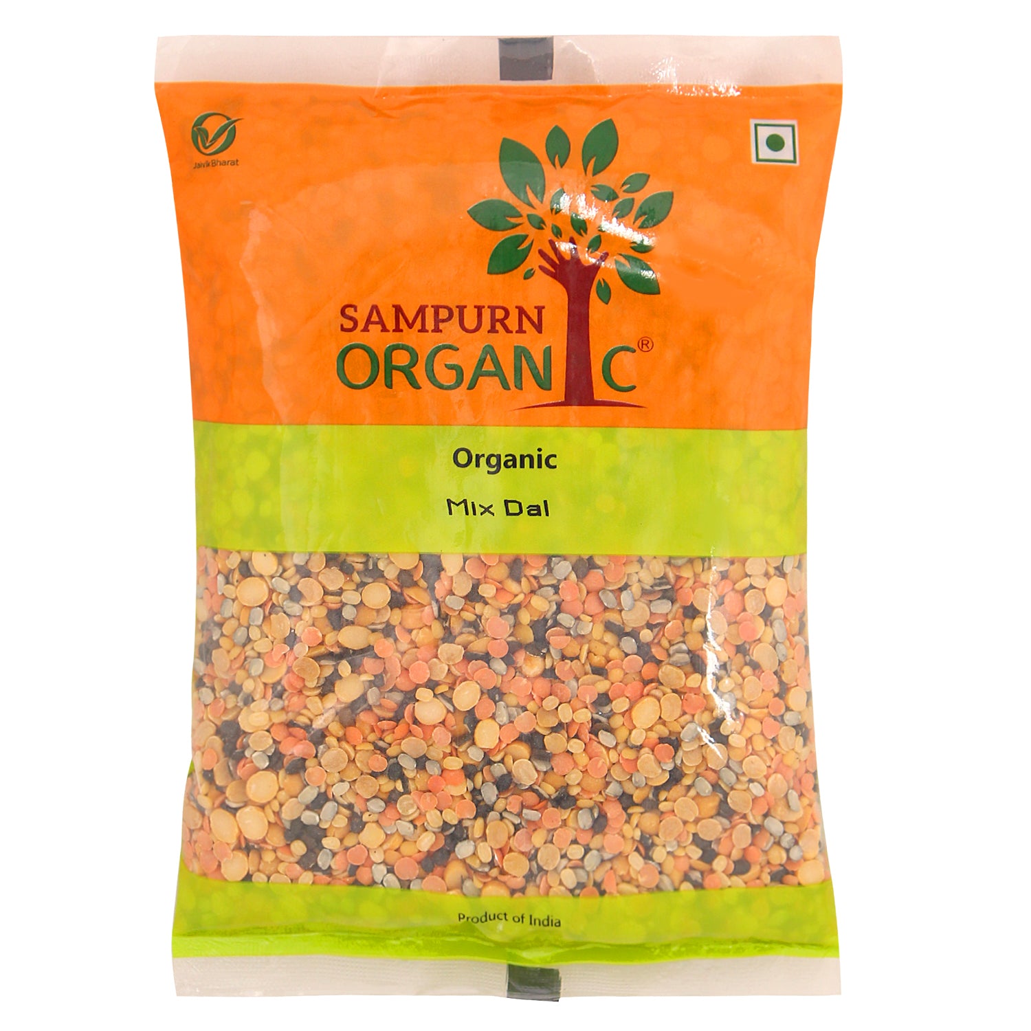 Sampurn Organic Mix dal. This pure,organmix dal is protein rich and is used to prepare panch ratna dal. Health Benefits: Rich in dietary fibre, low in cholesterol and ic