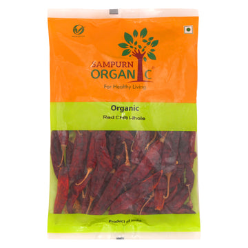 Sampurn Organic Red Chilli Whole,Red Chilli Whole, Dry red Chilli,,  Lal Mirch Sabut